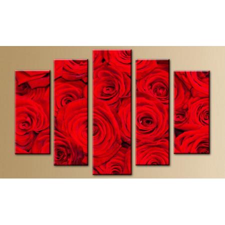 Модульная картина "Миллион миллион алых роз..." 80х140 M435