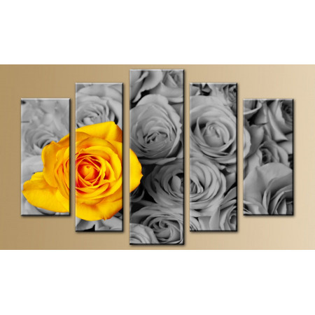 Модульная картина "Желтая роза" 80х140 M399