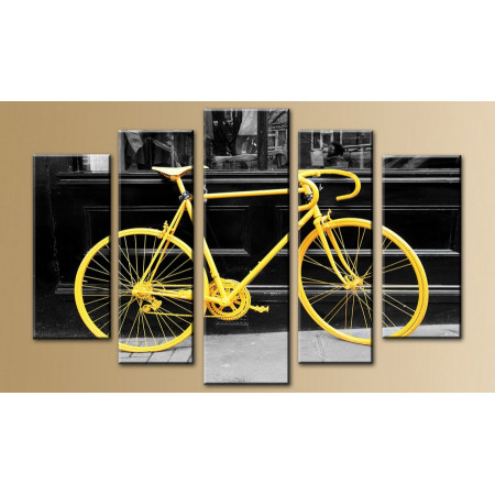 Модульная картина "Желтый велосипед" 80х140 M316