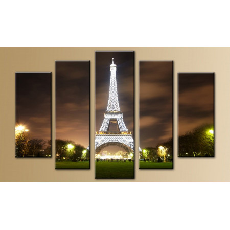 Модульная картина "Ночной Париж" 80х140 M164