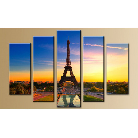 Модульная картина "Париж на закате" 80х140 M107
