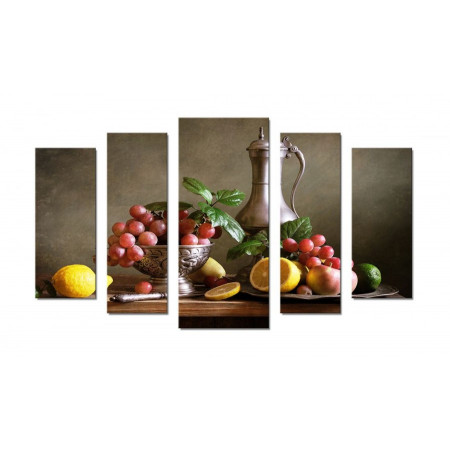 Модульная картина "Натюрморт из фруктов" 70х120 Ш29