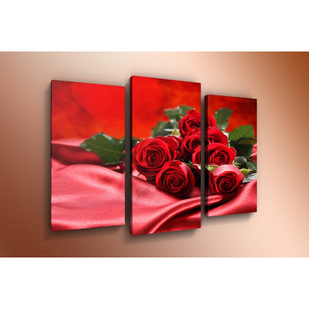 Модульная картина "Розы и шелк" 60х80 ТР482