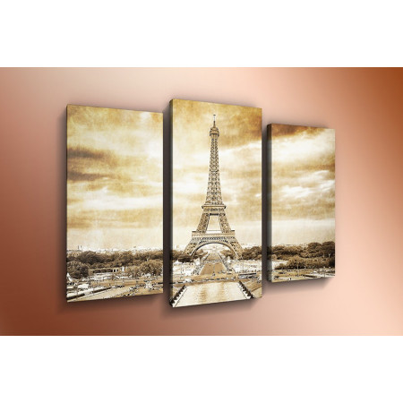 Модульная картина "Париж в бежевых тонах" 60х80 ТР158