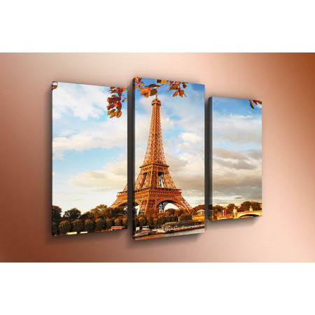 Модульная картина "Эйфелева башня в Париже" 60х80 ТР128