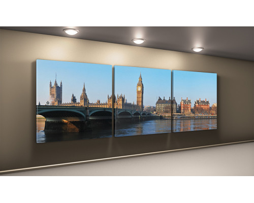 Модульная картина "Вестминстерский мост на рассвете" 50х150 КВ36