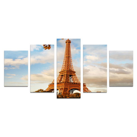 Модульная картина "Эйфелева башня в Париже" 110х50 К333
