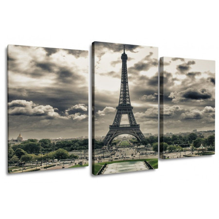 Модульная картина "Париж в серых красках" 100х60 S252