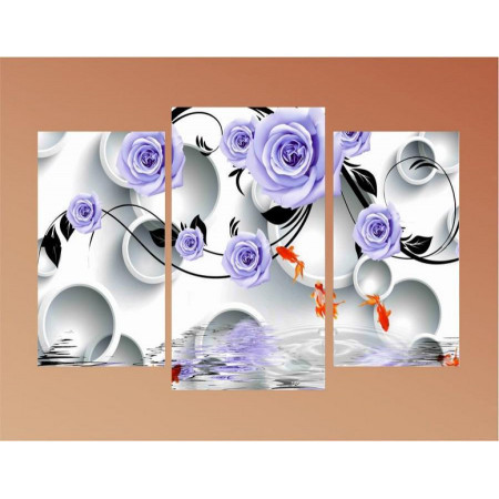 Модульная картина "Розы над водой" 60х80 ТР2196