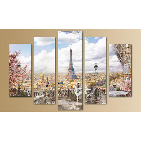 Модульная картина "Мечты о Париже" 80х140 M2484