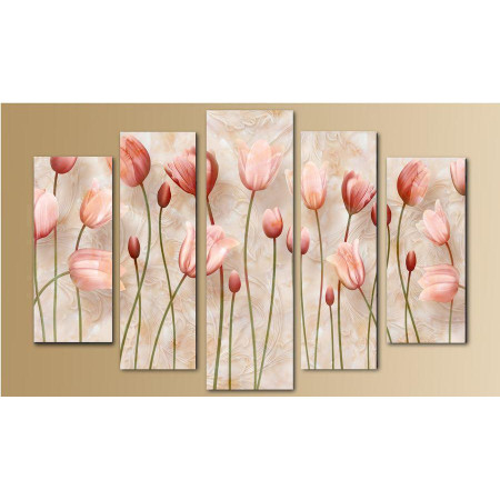 Модульная картина "Тюльпаны на длинной ножке" 80х140 M2348