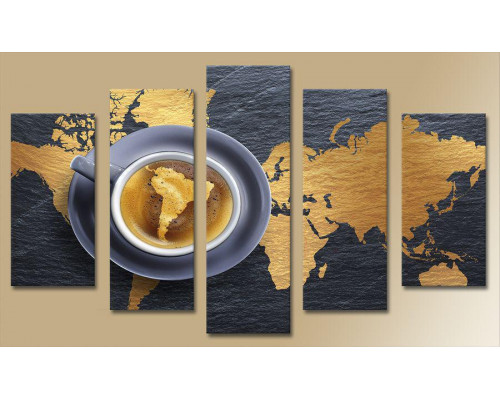 Модульная картина "Бразильский кофе" 80х140 М1227