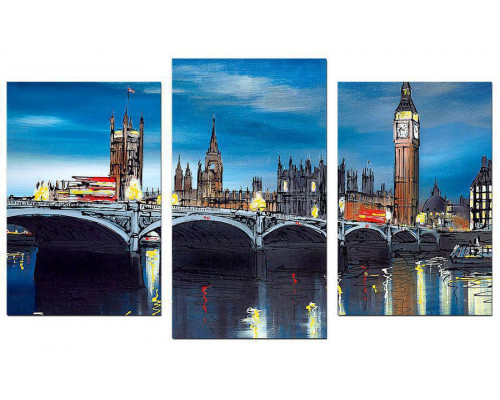 Модульная картина "Вестминстерский мост на закате" 100х60 S917
