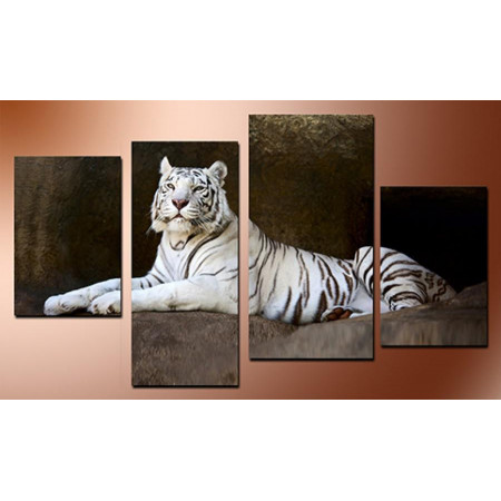 Модульная картина "Белый тигр" 80х130 чт652
