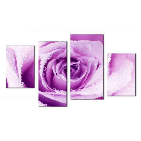 Модульная картина "Сиреневая роза" 80х130 чт407