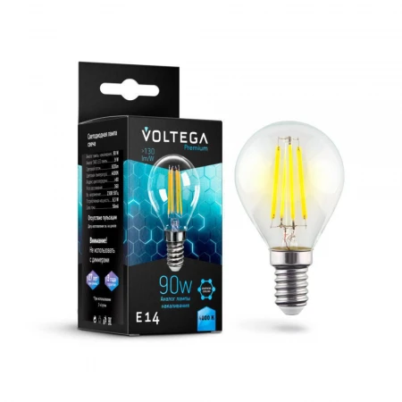 Лампа светодиодная Voltega Globe E14 9W Graphene VG10-G45E14cold9W-F 7137