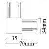 Коннектор L-образный Crystal Lux CLT 0.211 07 WH