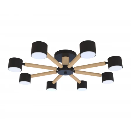 CL-DOT-R001-GX53*8 BLACK+WOOD BK (1) Люстра NW 