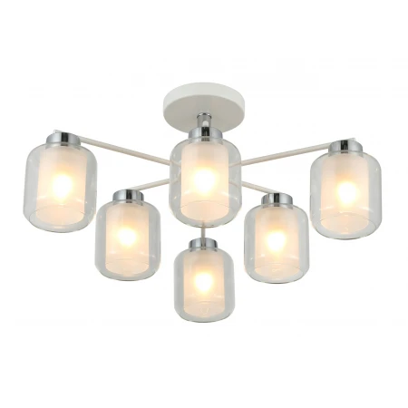07625/6 WHITE+CHROME (1) Люстра RL 