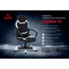 Геймерское кресло ZOMBIE 10, черный, кожа искусственная, текстиль