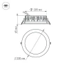 Встраиваемый светодиодный светильник Arlight LTD-220WH-Frost-30W Warm White 110deg 021070