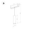 Трековый светодиодный светильник Arlight Mag-Orient-Spot-Hang-R45-12W Warm3000 035714 Трековый светодиодный светильник Arlight Mag-Orient-Spot-Hang-R45-12W Warm3000 035714