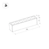 Трековый светодиодный светильник Arlight Mag-Dots-25-L800-24W Warm3000 034207