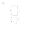 Уличный настенный светодиодный светильник Arlight LGD-Ray-Wall-Twin-R46-2X3W Day4000 033307