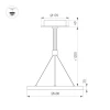 Подвесной светодиодный светильник Arlight SP-Congo-Can-1-R600-36W Warm3000 046233
