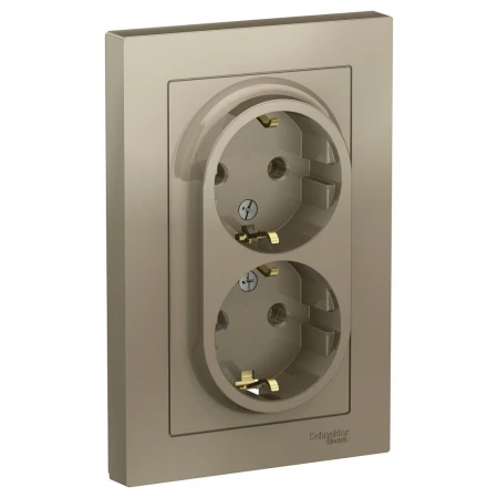 Розетка с/з двойная Systeme Electric AtlasDesign 16А ATN000524