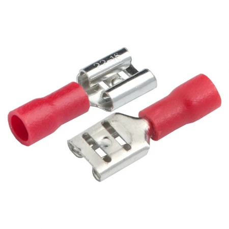 Разъем General РпИм 1,25-250 (плоский) "мама" GRIM-1,25-7,4 Красный, 100 штук