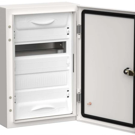 TITAN 5 Корпус металлический ЩРн-24 (1х24) 460х310х140мм IP54 белый IEK TI5-50-N-024-54
