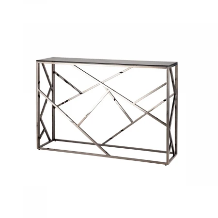 Консоль Stool Group АРТ ДЕКО 115х30 стекло smoke сталь тёмный хром ECST-015-BG-SK (115x30)