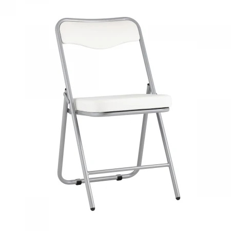 Складной стул Stool Group Джонни экокожа белый каркас металлик fb-jonny-eco-100