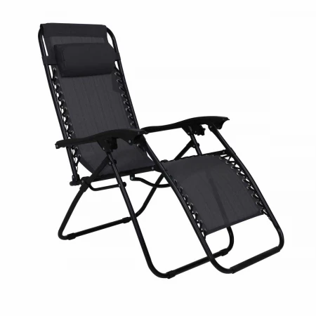 Шезлонг AksHome Relax черный, ткань 87207