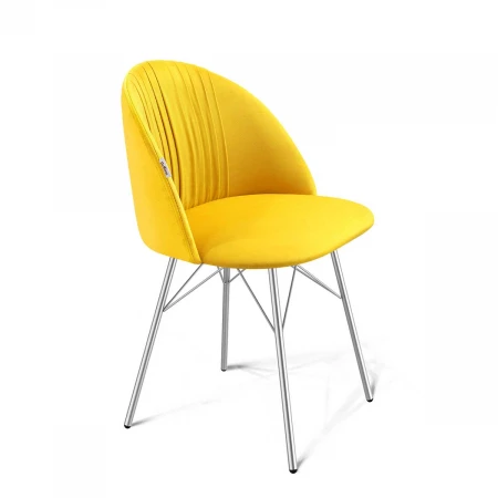Стул Sheffilton SHT-ST35-1/S64 имперский желтый/хром лак 6823423402