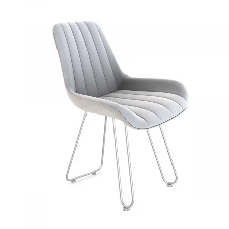 Кухонный стул Sheffilton SHT-ST37/S106 серое облако/хром лак 1100345301