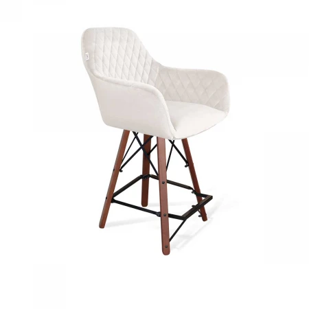 Полубарный стул Sheffilton SHT-ST38/S80-1 зефирный/темный орех/черный 2183240701