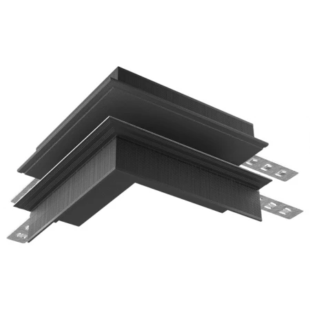Коннектор внешний угловой ElDeko для встраиваемого шинопровода, чёрный HSBL_0064