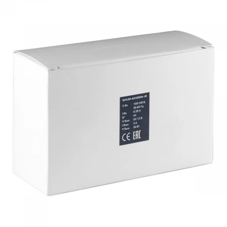 Адаптер сетевой ELFLED 12В, 3A, 36W (черный корпус) со штекером 5,5мм ELFLED-Ad12E036-JH