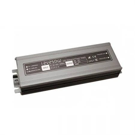 Блок питания LEDS POWER 250Вт 12В IP67 алюминий SLIM 003115