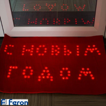 Световая фигура "коврик с подстветкой" 24v 100led  красный, 4.8w, 200ma, ip20, lt026