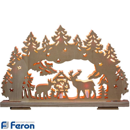 Световая фигура "олени у кормушки", lt029
