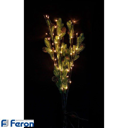 Световая фигура "еловая веточка с шишками", ld212b