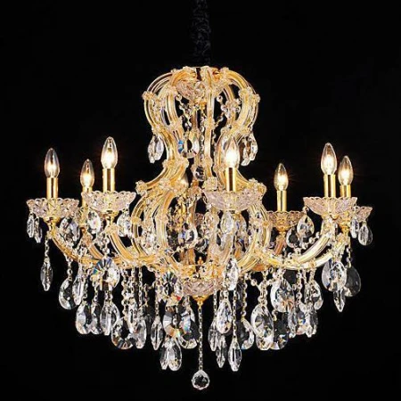 Хрустальная люстра Natali Kovaltseva 10651/8C GOLD, CLEAR Milano