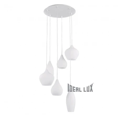 Подвесная люстра Ideal Lux Soft SP6 Bianco