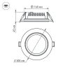 Встраиваемый светодиодный светильник Arlight LT-R200WH 16W Warm White 120deg 016574