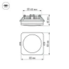 Встраиваемый светодиодный светильник Arlight LTD-80x80SOL-5W Warm White 3000K 016962